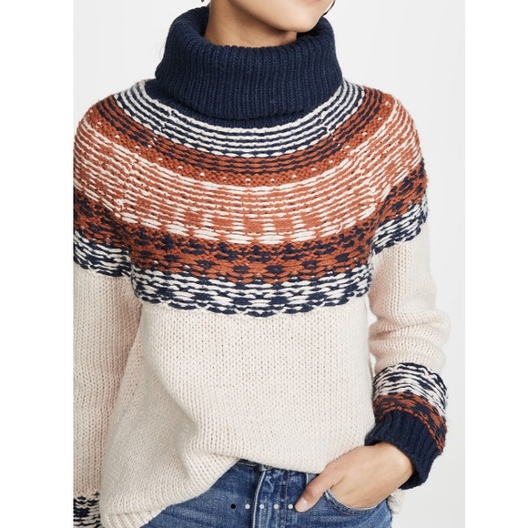 Madewell Brookdale Fair Isle Turtleneck Sweater